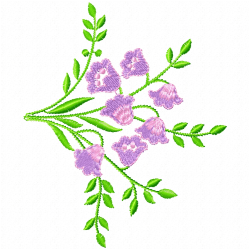 Flowers And Tree Embroidery Design 6